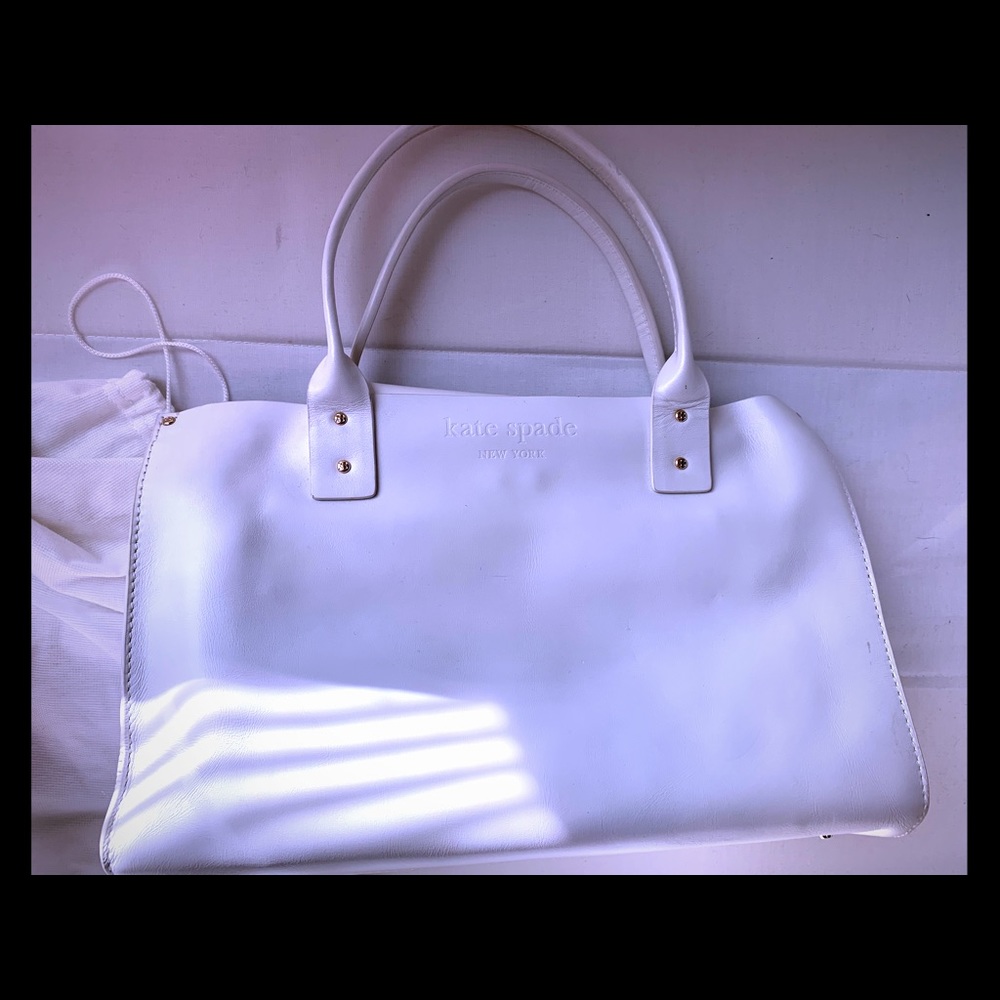 Kate spade white leather handbag